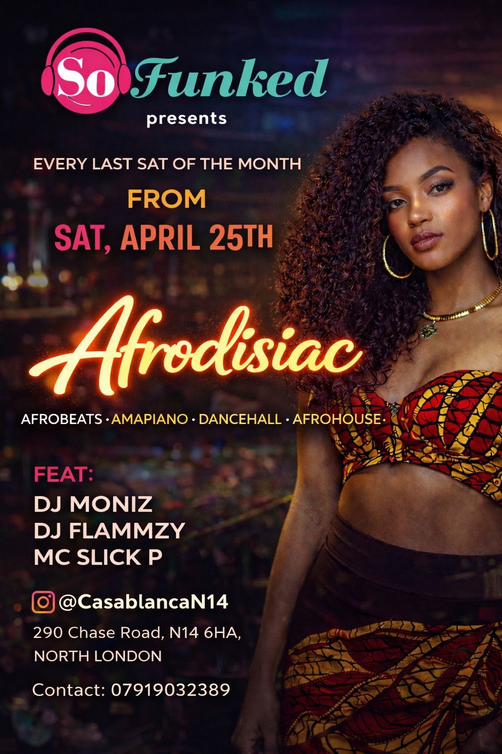 SOFUNKED Presents… Afrodisiac @ Casablanca Bar & Lounge