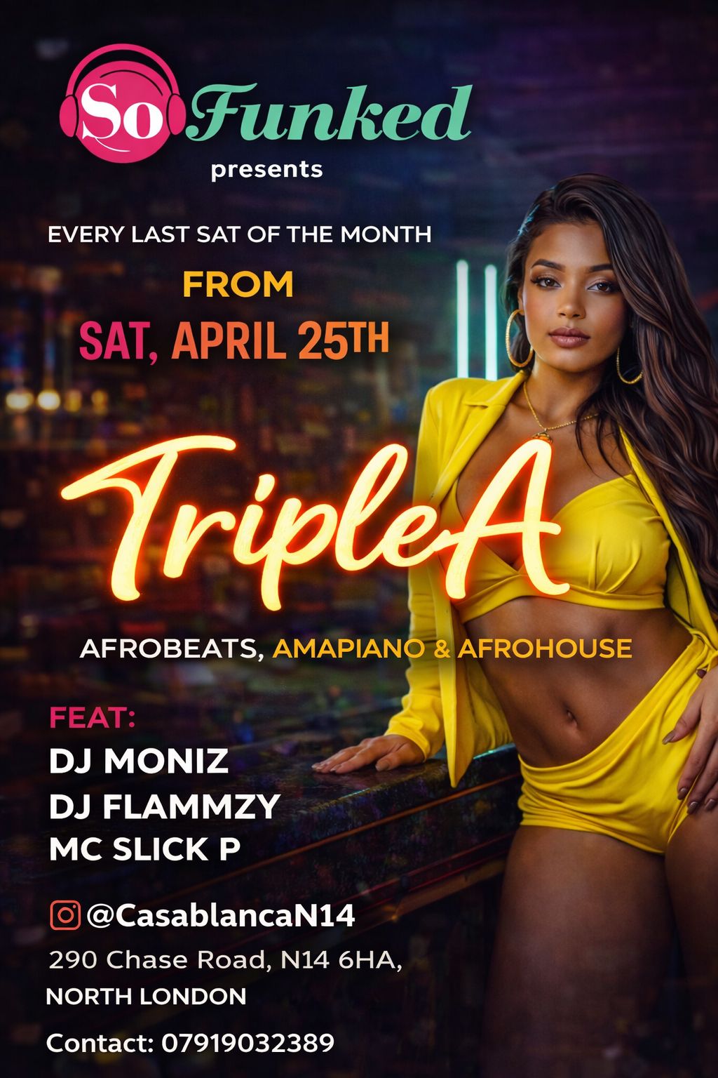 SOFUNKED Presents… ‘TRIPLE A’ @ Casablanca Bar & Lounge